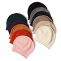 100% Pure Cashmere Women Winter Ny Beanies Hats Luxury Embroidery  Plain Knit Wool Bennie Caps With Custom Embroidery logo Jbm