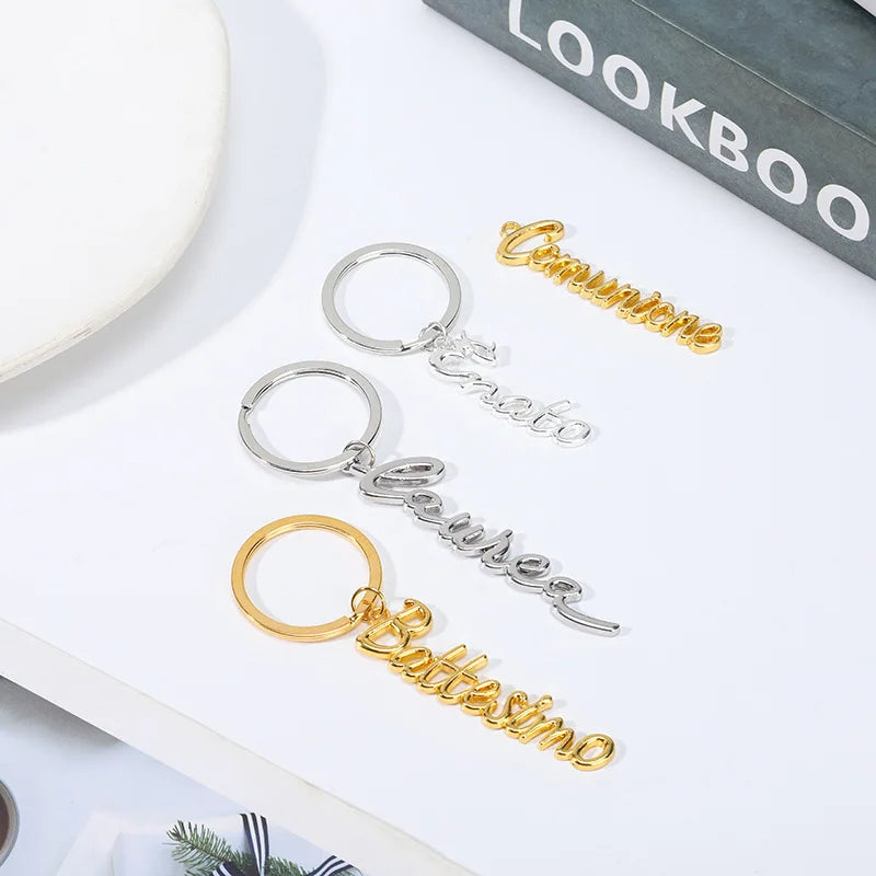 Qiuhan OEM Personalized Letters Cartoon Keyring Custom Photo Keychain Customized Keychain