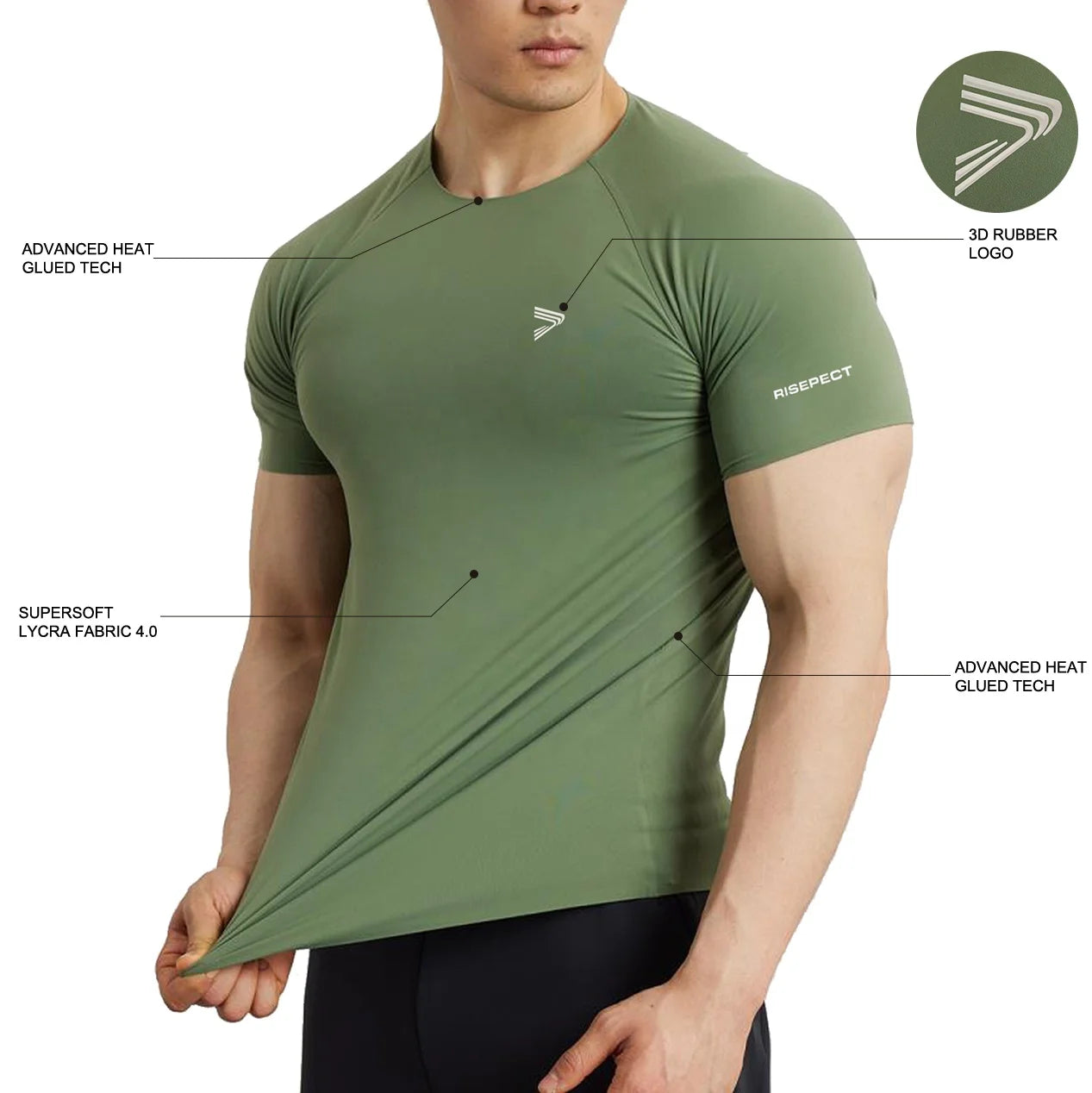 2025 RISE SPORTSWEAR New Tech Half Sleeve No Gi MMA BJJ Jiu Jitsu Grappling Rash Guard for Men