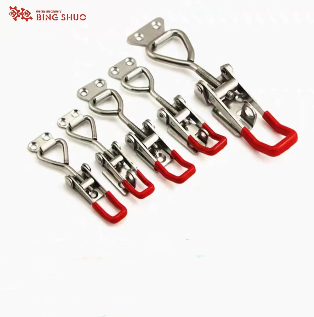 Galvanized Steel & Plastic Briefcase Guitar Case with Zinc Plated Latch Lock Toolbox Hasp Metal Buckle Suitcase Packed in Box