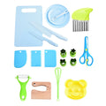 Children's Plastic Fruit & Bread Knife Set Serrated Early Education Cutting Board Safe for Young Hands Kindergarten Cooking Tool MegaBDM