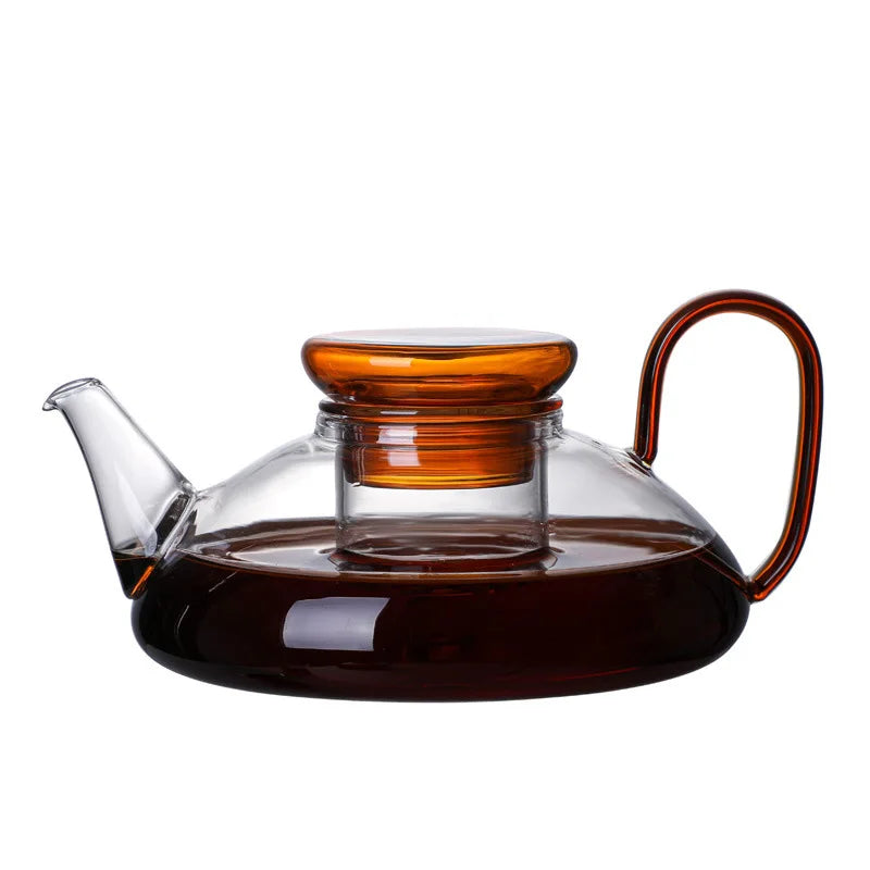 Fragrant Mountain Simple Tea Maker with Stained Glass Filter Water Separation Coffee & Tea Pot Espresso Supplies