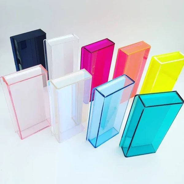 Custom Mass Tile Eyelash Extension Storage Box Acrylic Glue Pallet Holder Storage Box Individual Volume Lash Extension Display