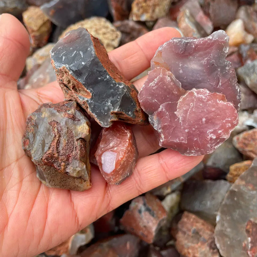 Natural Crystal Raw Quartz Red Carnelian Rough Agate Fashion Trend Love Theme