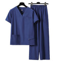 Women Scrubs Sets Jogger Nurse Scrub Uniform Outdoor Work Set Scrubsset Stretchy Short Sleeved Suit