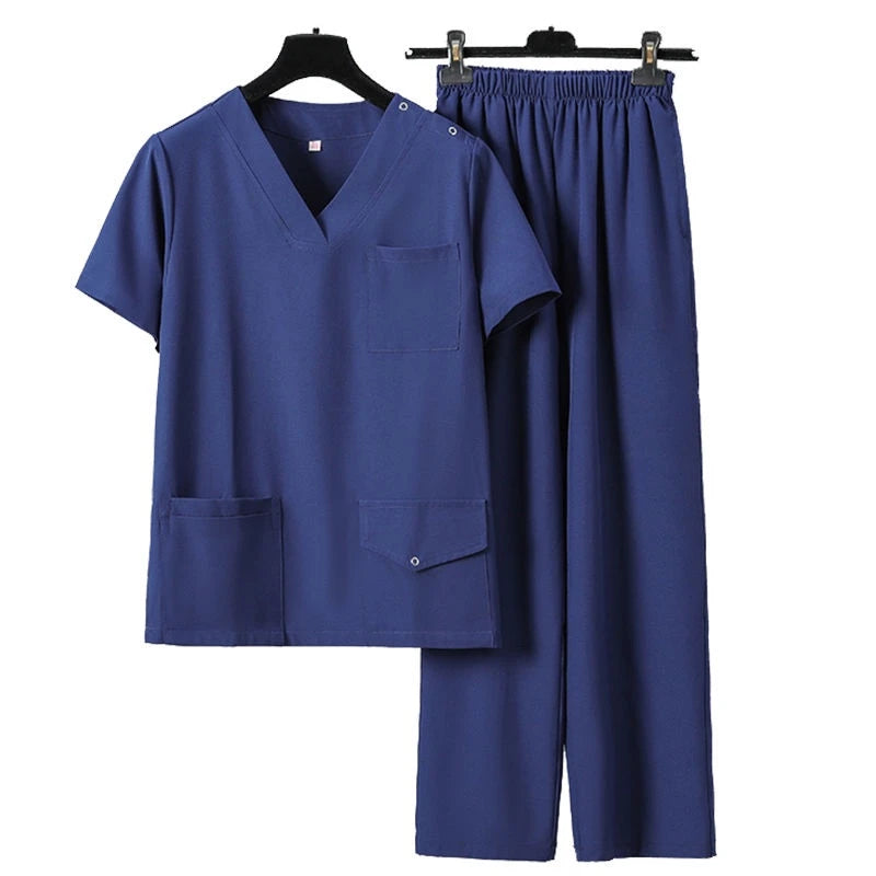 Women Scrubs Sets Jogger Nurse Scrub Uniform Outdoor Work Set Scrubsset Stretchy Short Sleeved Suit