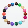 Natural Stone Crystal Agate Round Ring Face DIY Handmade Jewelry Accessories Bare Stone Inlaid Ring Loose Gemstone