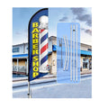 Hot Selling Custom Design with Double-sided Durable Windproof and Flagpole Kit and Base Outdoor Barber Shop Promotional Flag