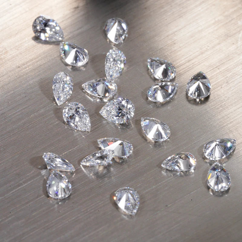 Pear Cut Diamond 1.5*2.5mm-5*8mm Starsgem Melee Size Lab Grown Diamond DEF VVS VS Women Jewelry Certified Diamonds