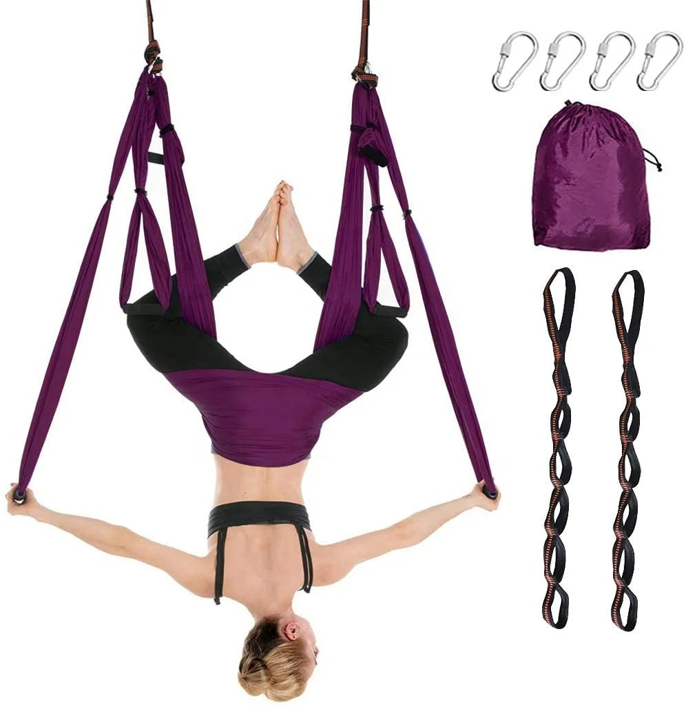 Foldable Fabric Yoga Swing Aerial Yoga Straps for Outdoor Fitness Living Room Furniture