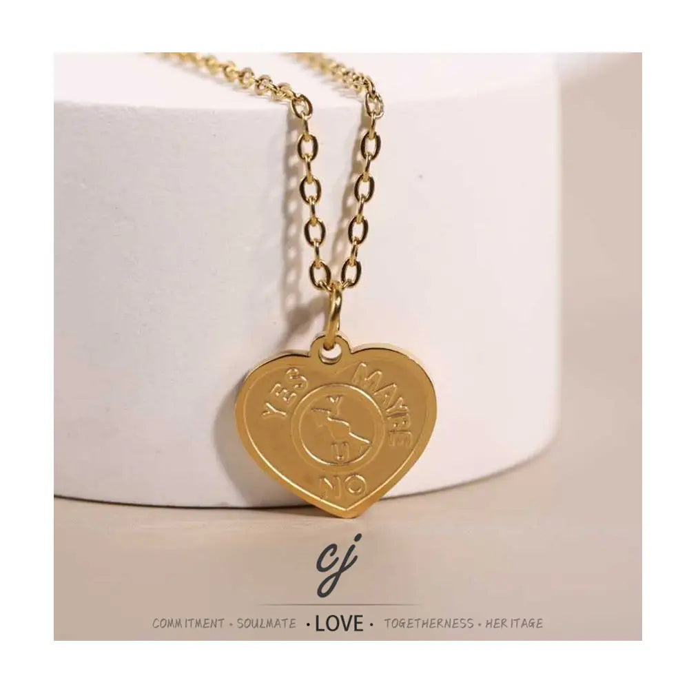 High Quality Luxury Fashion Fine Jewelry Wholesale Stainless Steel Minimalist PVD Gold Plated Pendant Simple Design Necklace