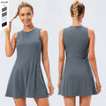 Trendy Design Yoga Wear Plus Size Two Piece Workout Dress Set Sweat-wicking Tennis Dress for Girl