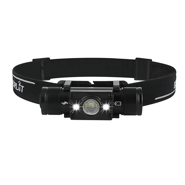 2024 Boruit Powerful LED Rechargeable Headlamp Waterproof Headlamp for Running Camping Led Light Headlight