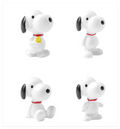 Garden Farm Cute White Bulldog Hunting Samoyed Pomeranian Teddy Cartoon Dog Resin Craft Animal Figurine 3D Kids Miniature Toys