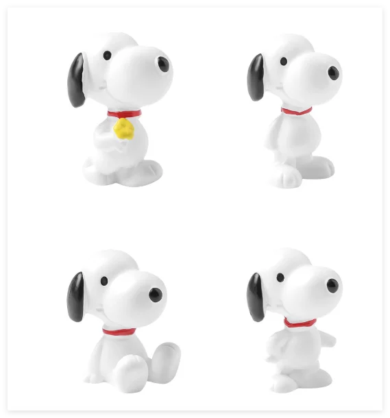 Garden Farm Cute White Bulldog Hunting Samoyed Pomeranian Teddy Cartoon Dog Resin Craft Animal Figurine 3D Kids Miniature Toys