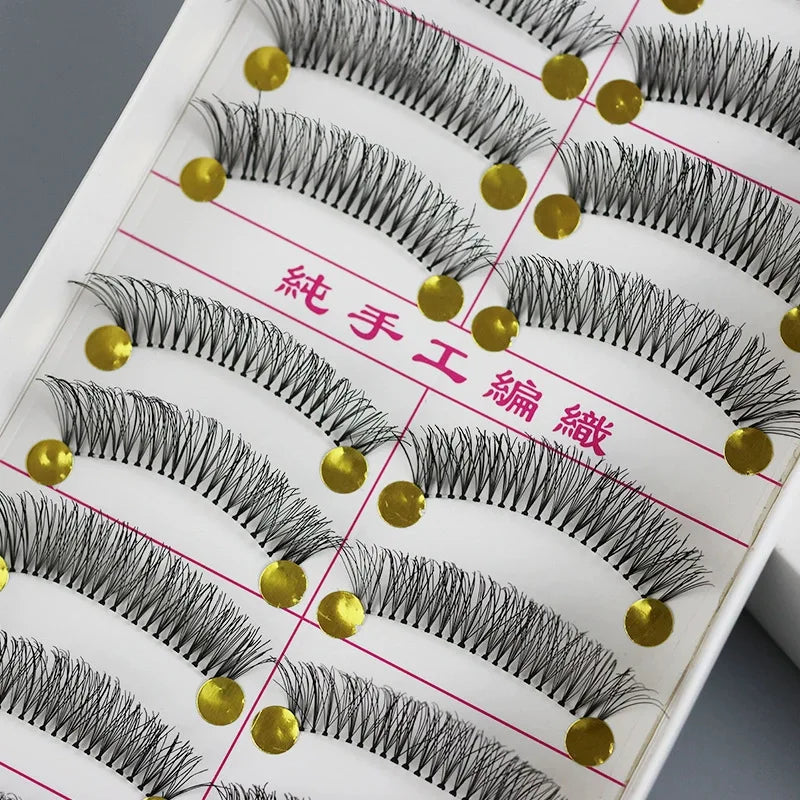 FX-S09 Wholesales10 Pairs Handmade False Eyelashes Full Strip Eyelashes Soft Lashes Customize Faux Cils Supplier