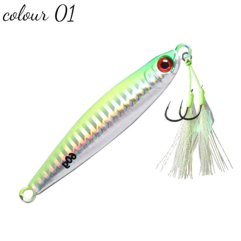 Sea Fishing Bait Lure Slow Jig Lure Jigs De Pesca with Double Assist Hook