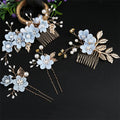 Crystal Bridal Hair Accessories Peals Hair Combs Wedding Hair Clips Accessories Jewelry Handmade Women