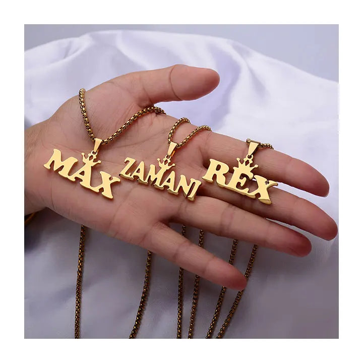 HOVANCI Personalized 18K Gold Plated Jewelry Name Necklace 316l Stainless Steel Birthday Gift for Her Mothers Day Gift