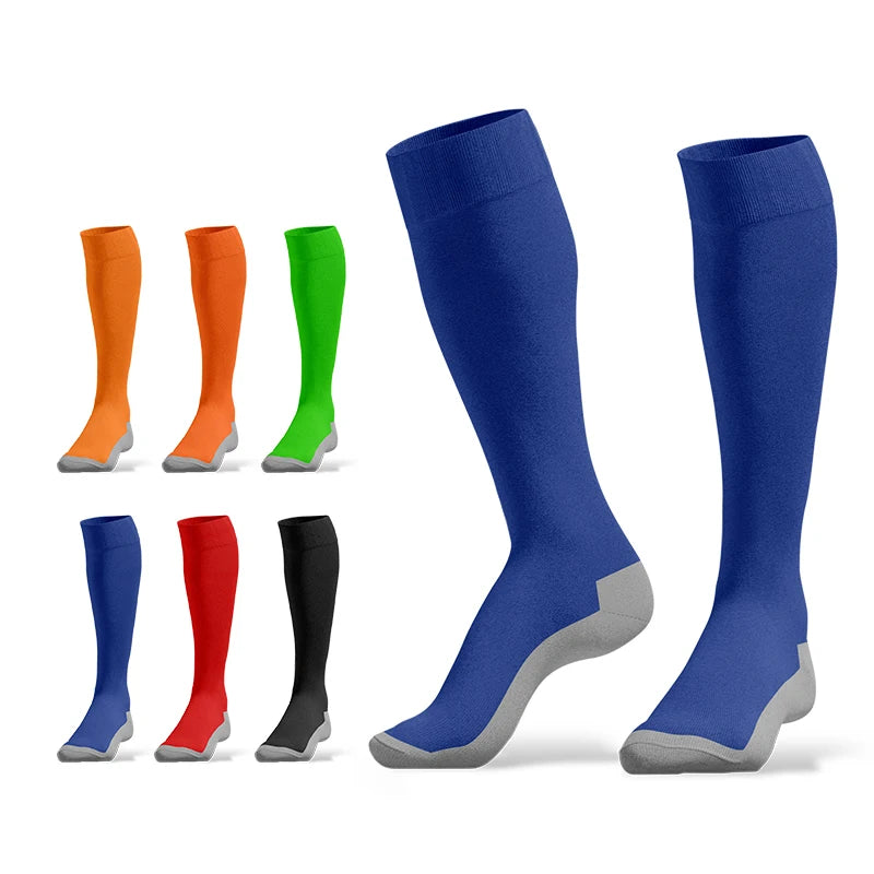 Factory New Custom Logo Polyester Nylon Soccer Sport Football Grip Socks Hot Design Long Training Equipment
