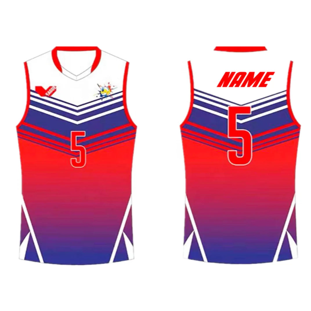 High Quality Breathable Plus Size Club Team Men's Sleeveless Football Rugby Jersey with Number Sublimated