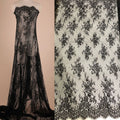 Hot Sale Stocked Flower White Chantilly Lace Fabric Wedding LT20775