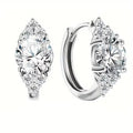 GRA Certified Luxury 1CT Cut Moissanite Diamond Wedding Stud Earring for Women 925 Sterling Silver Fine Jewelry