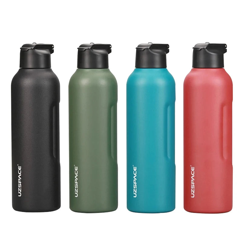 UZSPACE 1L BPA Free Coffee Customizable Logo Design Vacuum-Insulated Stainless Steel Water Bottle for Sport