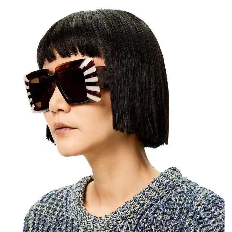 CC-J026 Fashion Big Frames Square Brand Sunglasses Women Oversized Luxury Shades Wholesale Custom LOGO Sun Glasses
