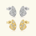 FUAMAY High Quality Material Earring with Irregular Design Pear Shaped Studs Earrings for Women Joyeria Plata 925 Aretes