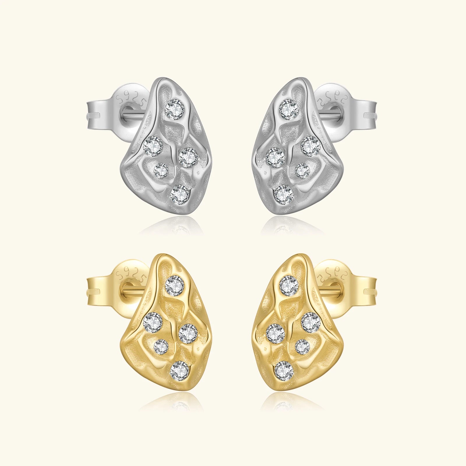 FUAMAY High Quality Material Earring with Irregular Design Pear Shaped Studs Earrings for Women Joyeria Plata 925 Aretes