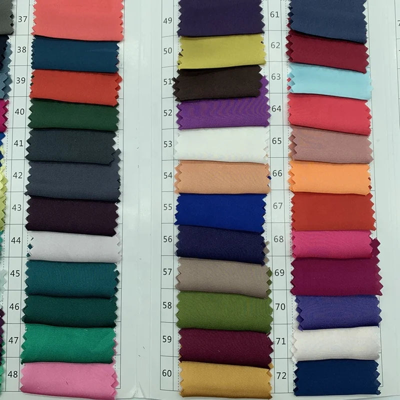 50D Polyester Twist Satin Chiffon Fabric Stock Chiffon P/D Fabric for Blouse