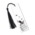 Creative Custom Logo High Quality Acrylic Bookmarks Clear Plastic Bookmark With Tassel for Students