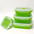 Silicone Food Storage Container Loncheras Bento Foldable Collapsible Kitchen Silicone Lunch Box Set Kids Lunch Boxes