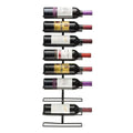 Customized Black 5+ Tiers Iron Beverage Storage Wine Rack Wall Mounted Display Shelves