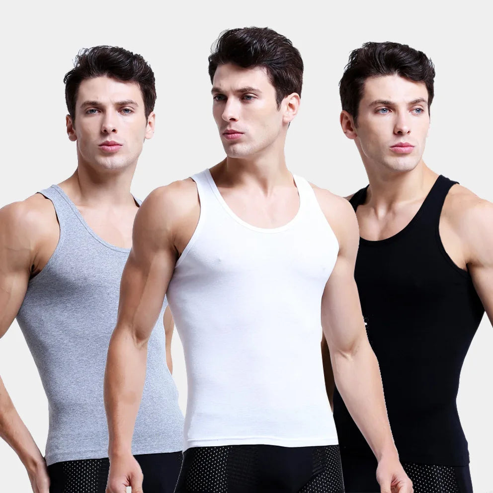 Men's 3 Pack Workout Tank Tops Sleeveless Gym Shirts Bodybuilding Fitness Muscle Tee Shirts
