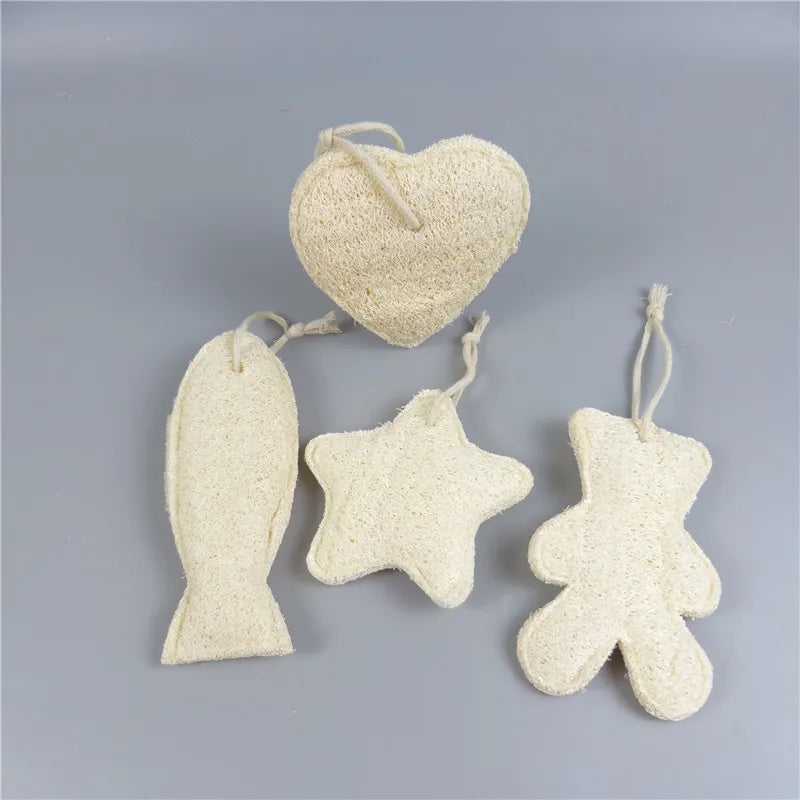 YUE Animals Hot Selling Natural Loofah Bath Wiping Cute Shape Plant Fiber Loofah Bath Ball Environmentally Friendly Bath Towel