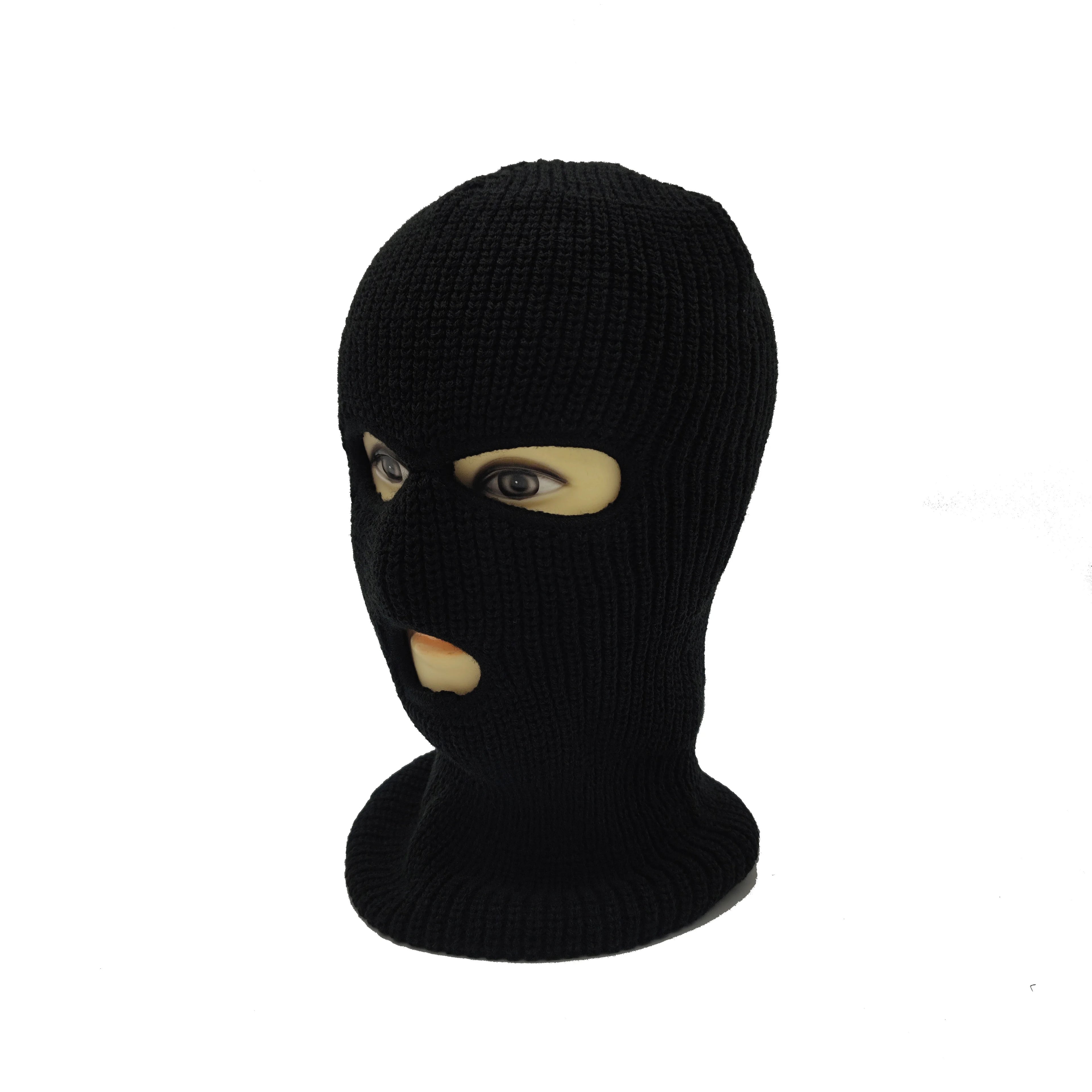 Full Face Custom Logo Character Balaclava 100% Cotton Common 3 Hole Ski Mask for Women's Cycling Outdoor Use