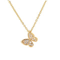 Fashion Jewelry Crystal Butterfly Necklace 18K Gold Stainless Steel Jewelry Gift Cubic Zircon Butterfly Pendant Necklace Women