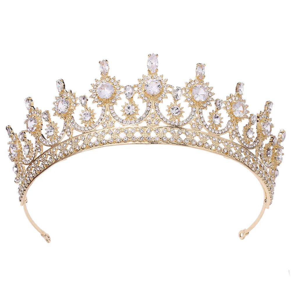 Luxury Crystal Zircon Wedding Bridal Crown Princess Beauty Prom Crowns and Tiaras