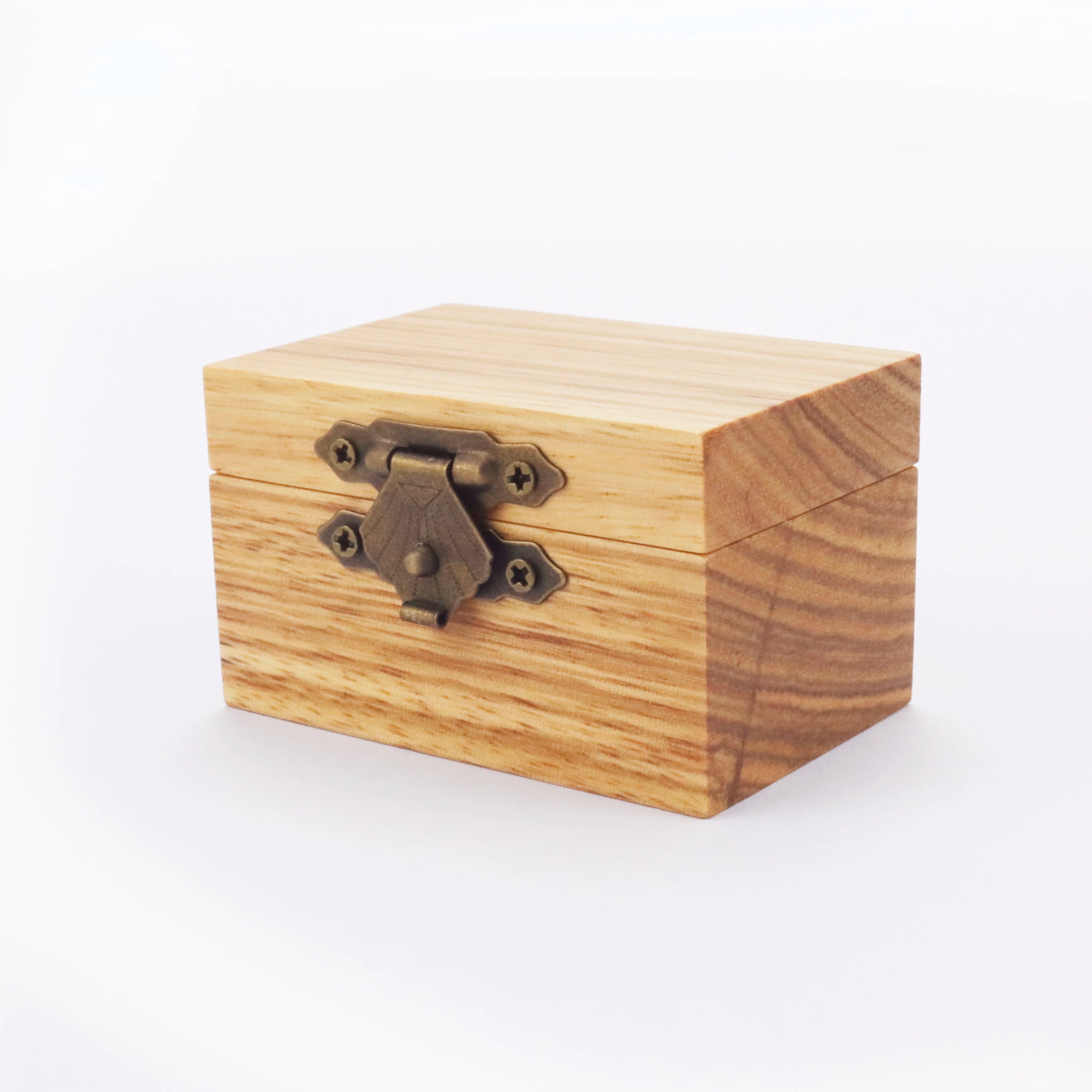 Poya Custom Eco-friendly Natural Zebra Wood Square Wooden Ring Holder Box