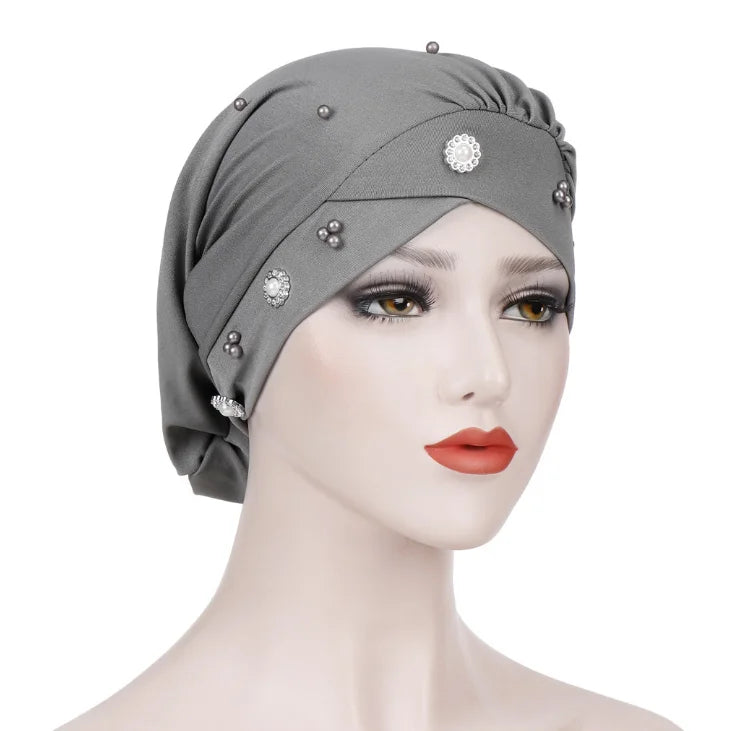 Forehead Cross Fold Turban Bonnet Hat Nightcap Chemo Turban