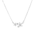 Fashion Pendant Necklaces 925 Sterling Silver Flower Diamond Necklace Simple Hollow Two Flowers Gold Plated Necklaces for Women