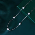 Good Quality 6mm Zircon Necklace 925 Sterling Silver Stacked Round Cute Chain Necklace Jewelry for Women Fine Jewelry