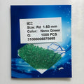 HQ Gems High Temperature Resistance Loose Gemstone 0.9-3mm Synthetic Green Nano Emerald Stone Price