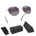 Fashion High-quality Factory Wholesale Glasses case Cloth Polarized UV400 Metal Round Sunglasses With Package Sets