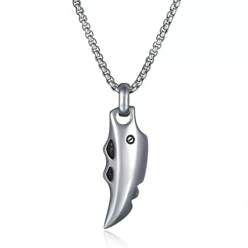 Girl and Boys Exorcise Evil Spirits Surgical Grade Stainless Steel Teeth Pendant with Special Design Wolf Dragon Teeth Jewelry