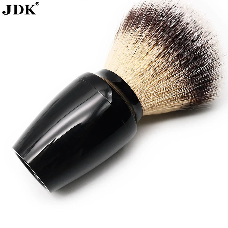 JDK Complete Men's Shaving Brush Set Hotel Use Old Fashioned Synthetic Hair Acrylic Handle for Razor Equipment and Beard Brush