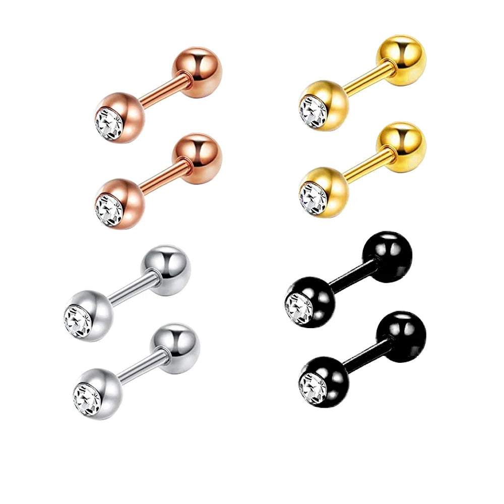Small Tiny Stud Hoop Earring Gold Studs Stainless Steel Earring Sets for Multiple Piercing Cartilage Hoop Earrings 16g Wholesale
