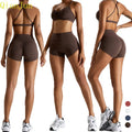 Women's Plus Size Seamless Gym Yoga Sets Lightweight Quick Dry Fitness Workout Gear With Logo Service